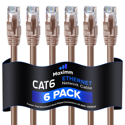 6-Pack - Cat 6 Ethernet Cable CCA