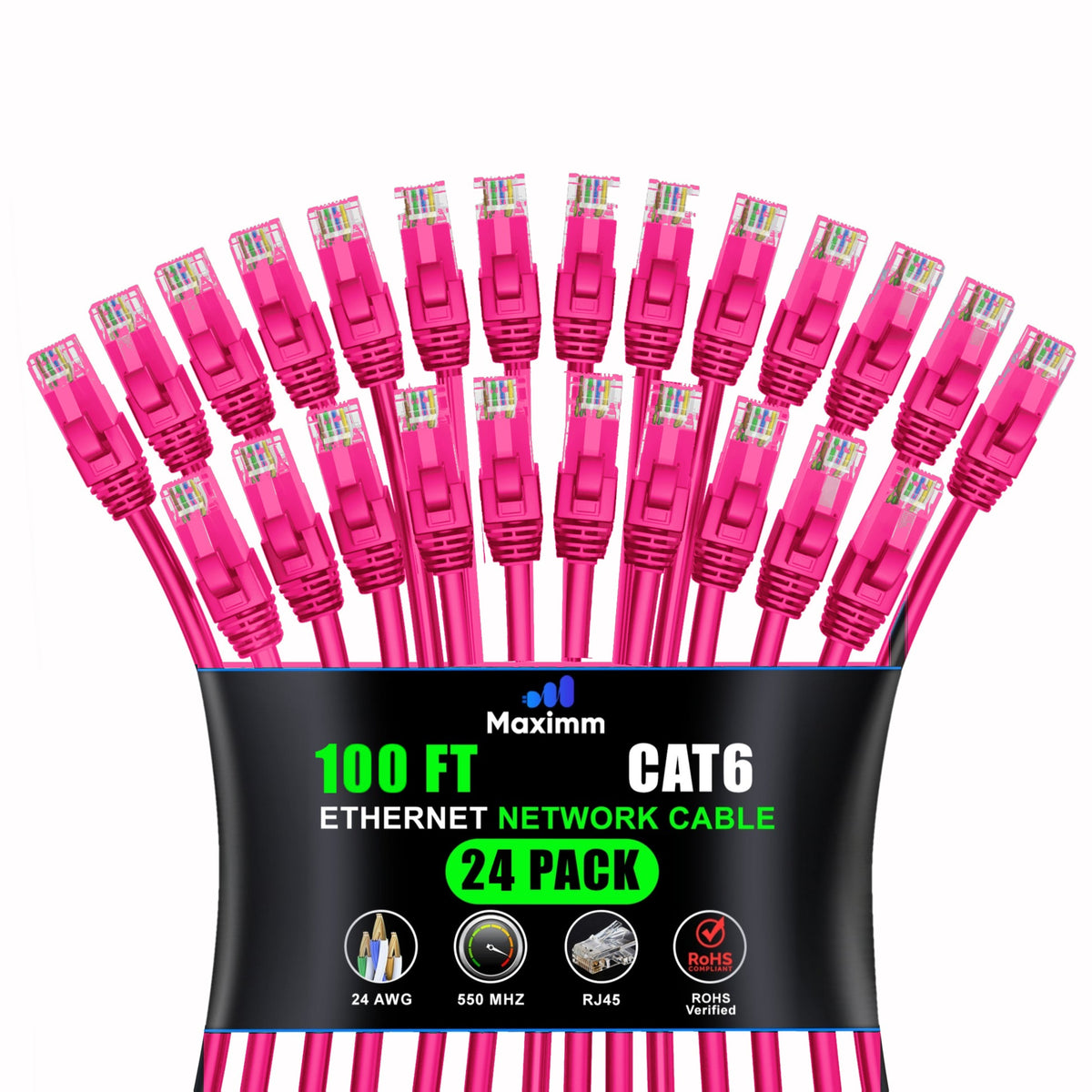 24-Pack - Cat 6 Ethernet Cable CCA