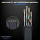 Maximm Cable Cat7 Flat Ethernet Cable, 10 Gbps, 600 MHz, Shielded RJ45 Gold Connectors Ultra-Thin Flexible Design for Home & Office Networking