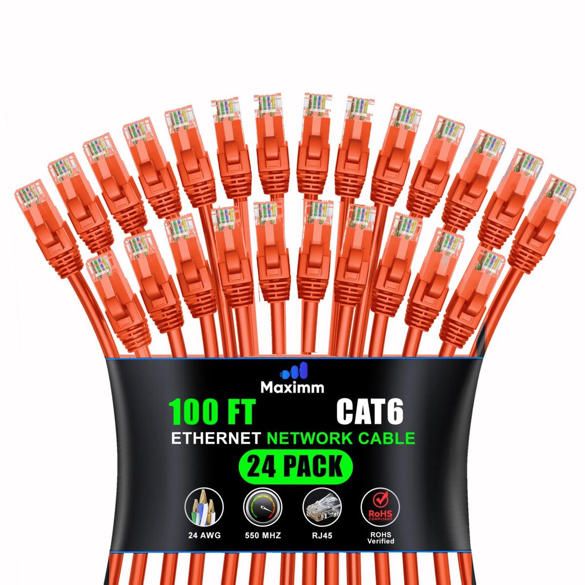 24-Pack - Cat 6 Ethernet Cable CCA