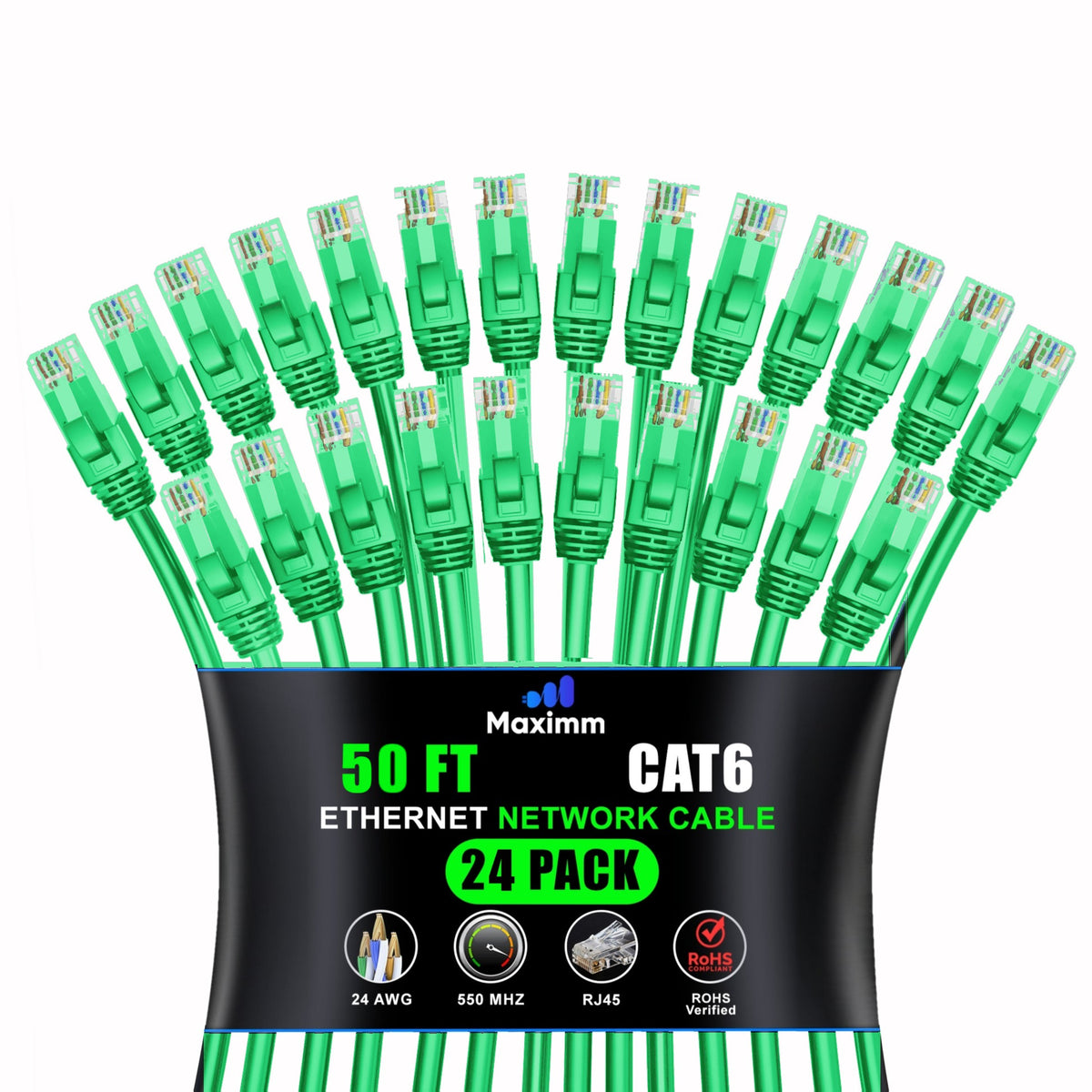 24-Pack - Cat 6 Ethernet Cable CCA