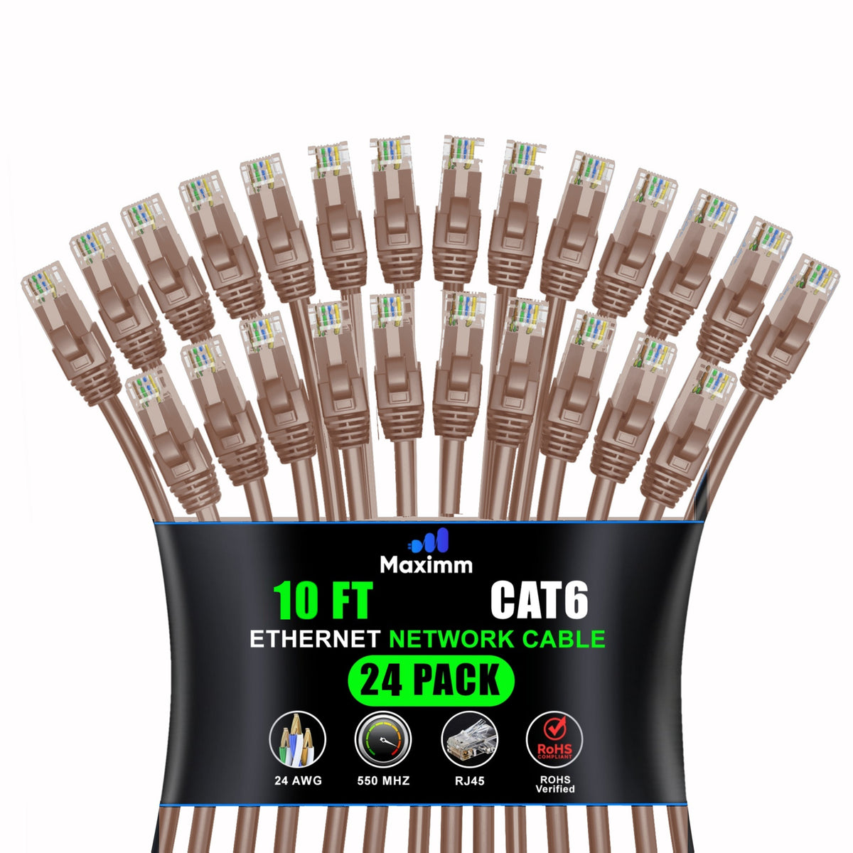 24-Pack - Cat 6 Ethernet Cable CCA
