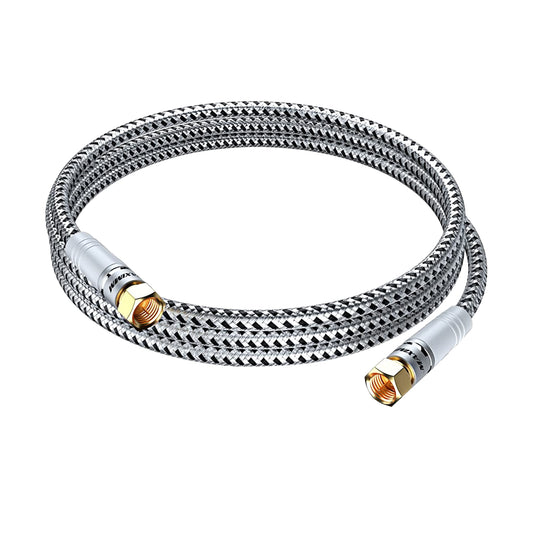 Coaxial Cable Durable Nylon Braided Coaxial Cable Wire, RG6 Coax Cable, Triple Shielded, TV Cable Wire, Antenna Wire