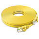 Maximm Cable Cat7 Flat Ethernet Cable, 10 Gbps, 600 MHz, Shielded RJ45 Gold Connectors Ultra-Thin Flexible Design for Home & Office Networking
