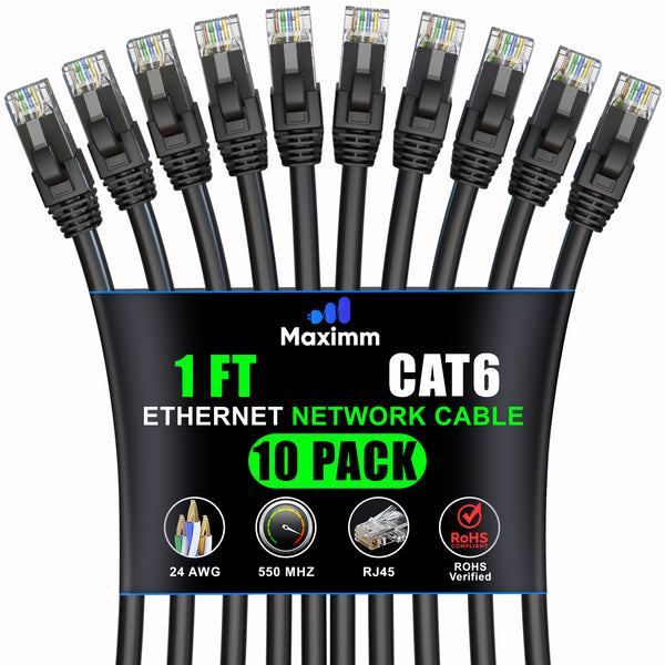 10-Pack - Cat 6 Ethernet Cable CCA