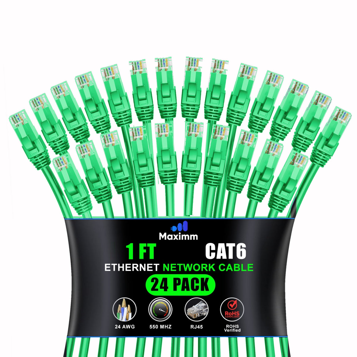 24-Pack - Cat 6 Ethernet Cable CCA