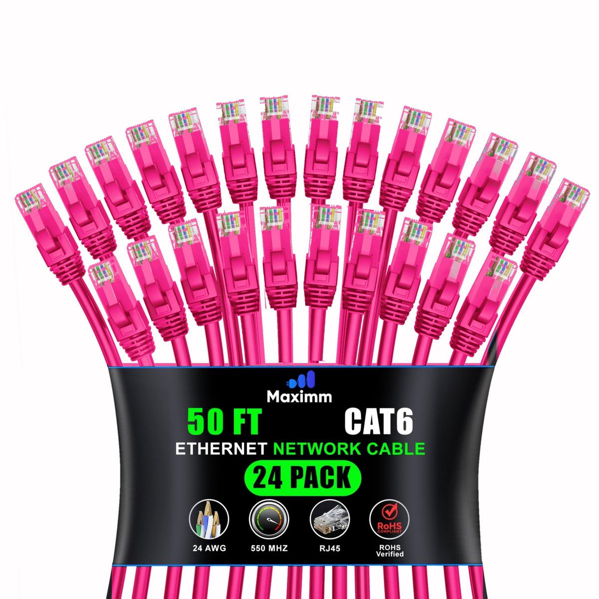 24-Pack - Cat 6 Ethernet Cable CCA