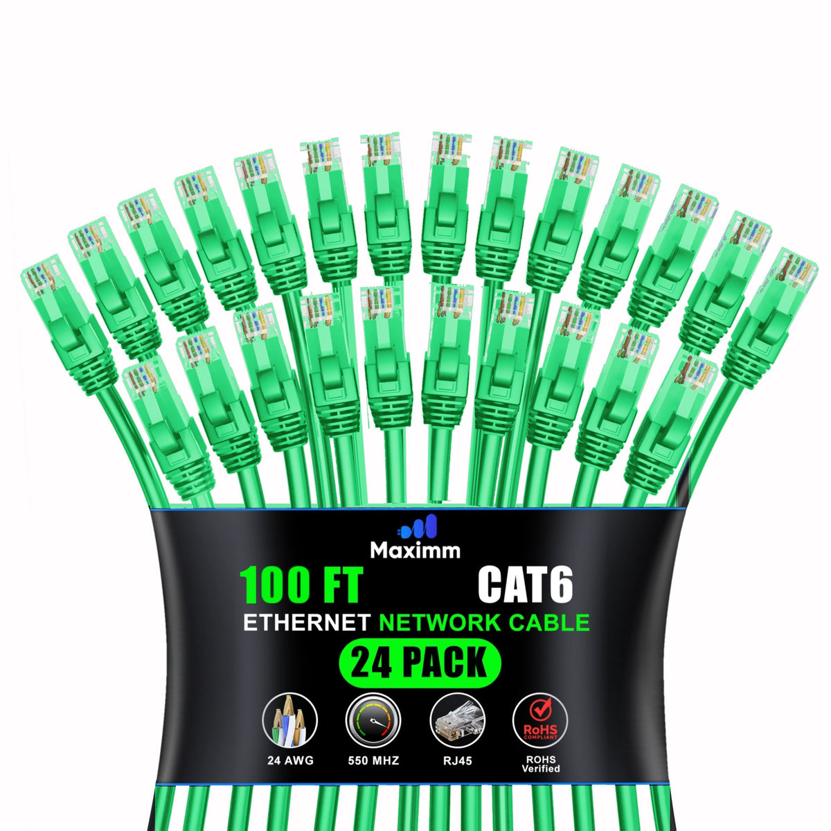 24-Pack - Cat 6 Ethernet Cable CCA