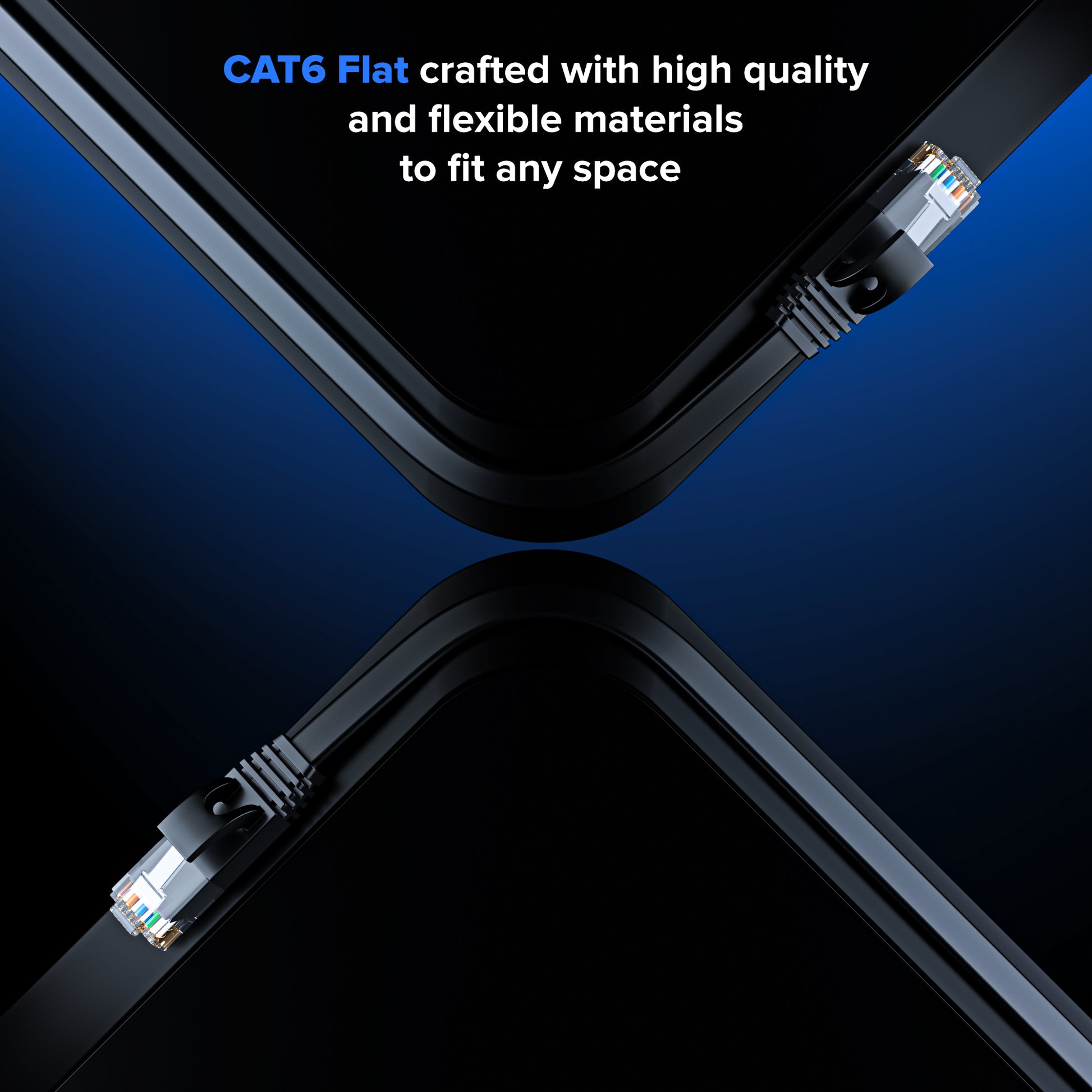 Black / 0.6 FT, Black / 1 FT, Black / 1.5 FT, Black / 3 FT, Black / 6 FT, Black / 10 FT, Black / 12 FT, Black / 15 FT, Black / 20 FT, Black / 25 FT, Black / 50 FT, Black / 100 FT