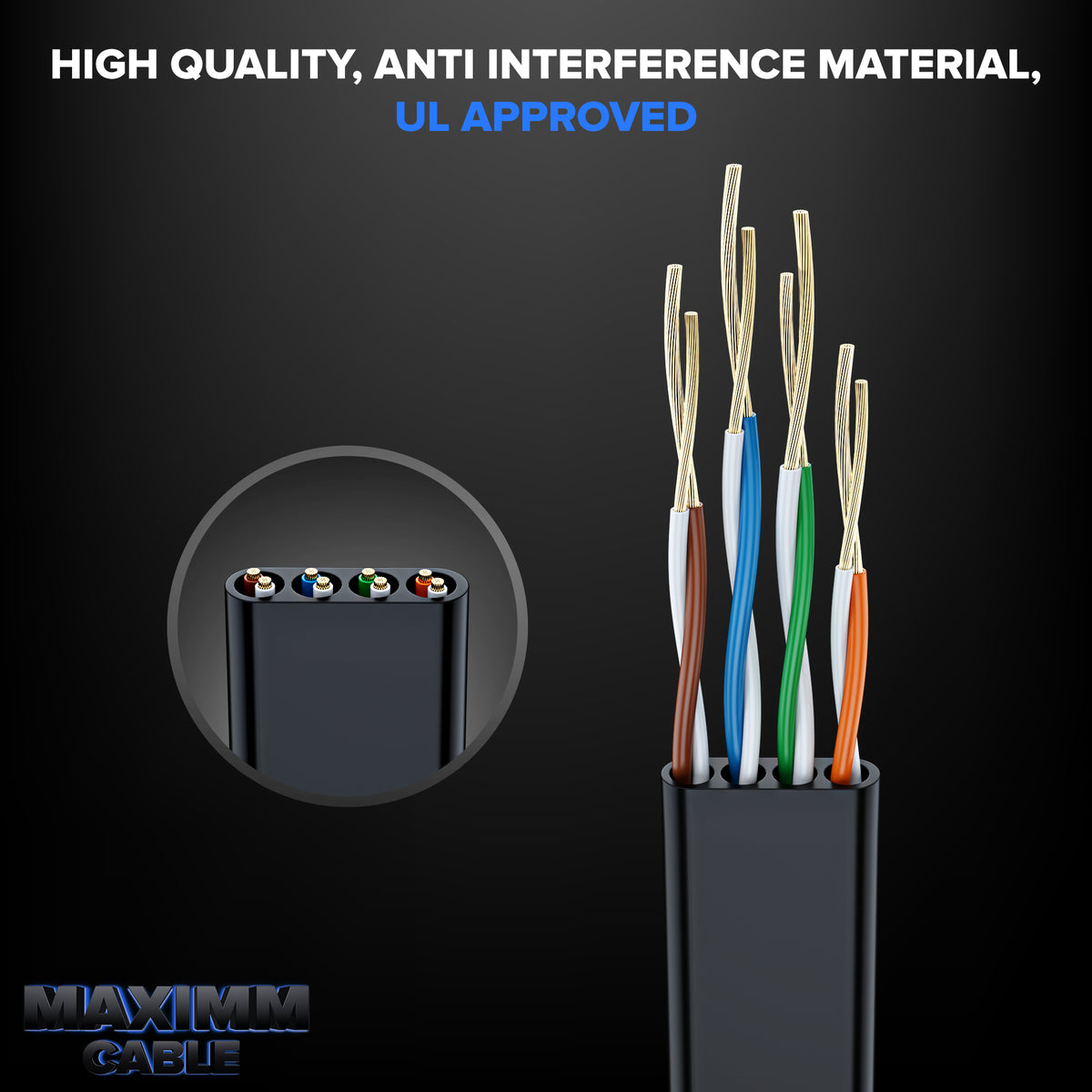 Black / 0.6 FT, Black / 1 FT, Black / 1.5 FT, Black / 3 FT, Black / 6 FT, Black / 10 FT, Black / 12 FT, Black / 15 FT, Black / 20 FT, Black / 25 FT, Black / 50 FT, Black / 100 FT