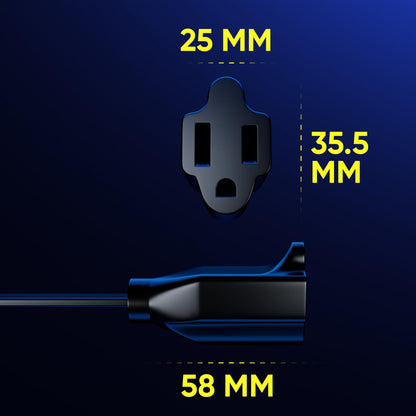 1-Outlet Rotating Flat Extension Cord 14 Gauge