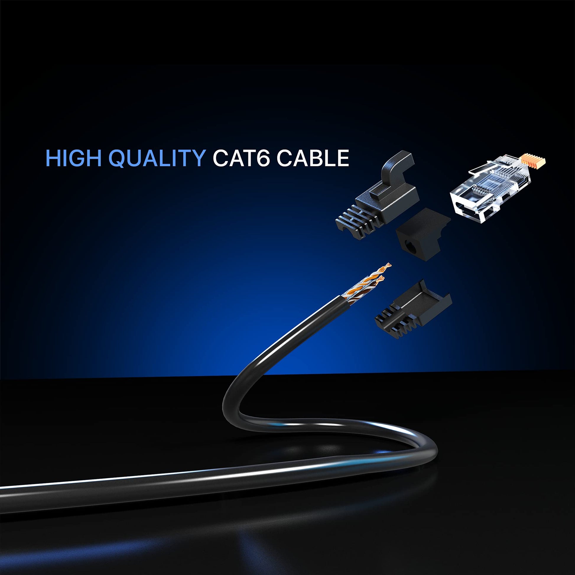 Maximm's Cat6 High Speed Outdoor Ethernet Cable,  CCA Outdoor Waterproof Cable