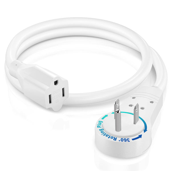 1-Outlet Rotating Flat Plug Extension Cord 14 Gauge
