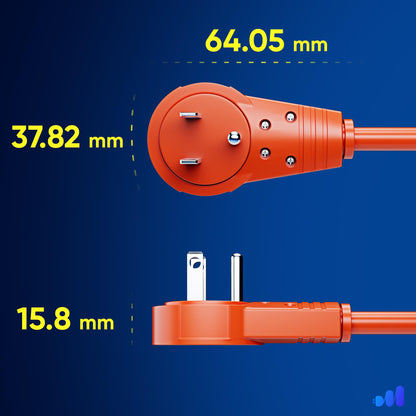 1-outlet Rotating Flat Plug Extension Cord 16 Gauge