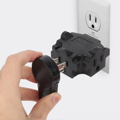 Maximm 3-Outlet Adapter Plug, Splitter Plug Outlet Expands Single Outlet Into 3 Outlets, Portable Wall Outlet Adapter UL Certified