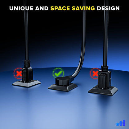 Maximm 360 Degree Rotating Flat Plug - Replacement Power Cord with Open End, 14AWG 3 Conductor, Pigtail Open Cable