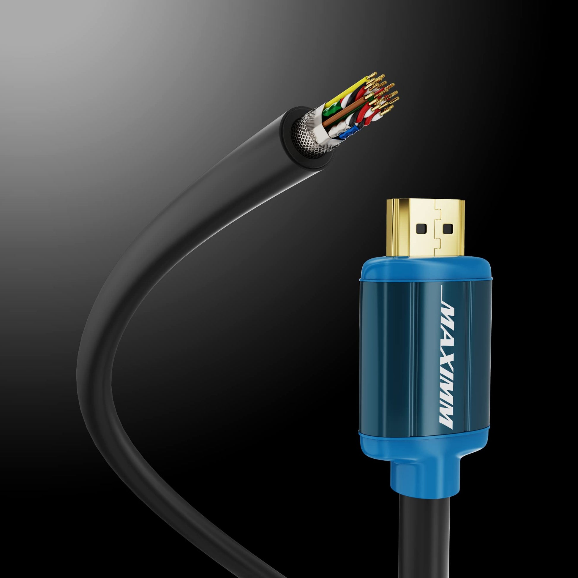 HDMI Cable 4K Ultra HD HDMI 2.0 Cable Non-Braided, High Speed 18Gbps 4K60Hz HDR, 3D, 2160p, 1080p, HDCP 2.2, ARC, HDMI Cables for Monitors, HDTV