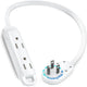 3-Outlet Rotating Flat Extension Cord 14 Gauge