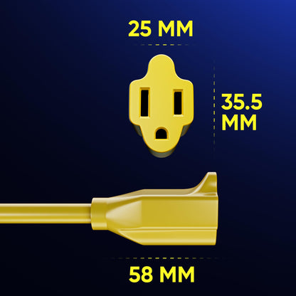 1-outlet Rotating Flat Plug Extension Cord 16 Gauge