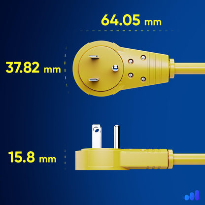 1-outlet Rotating Flat Plug Extension Cord 16 Gauge