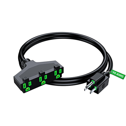 14AWG 3-Outlet Indoor/Outdoor Extension Cord