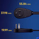 Black / 1 FT, Black / 3 FT, Black / 4 FT, Black / 6 FT, Black / 10 FT, Black / 15 FT, Black / 20 FT, Black / 25 FT