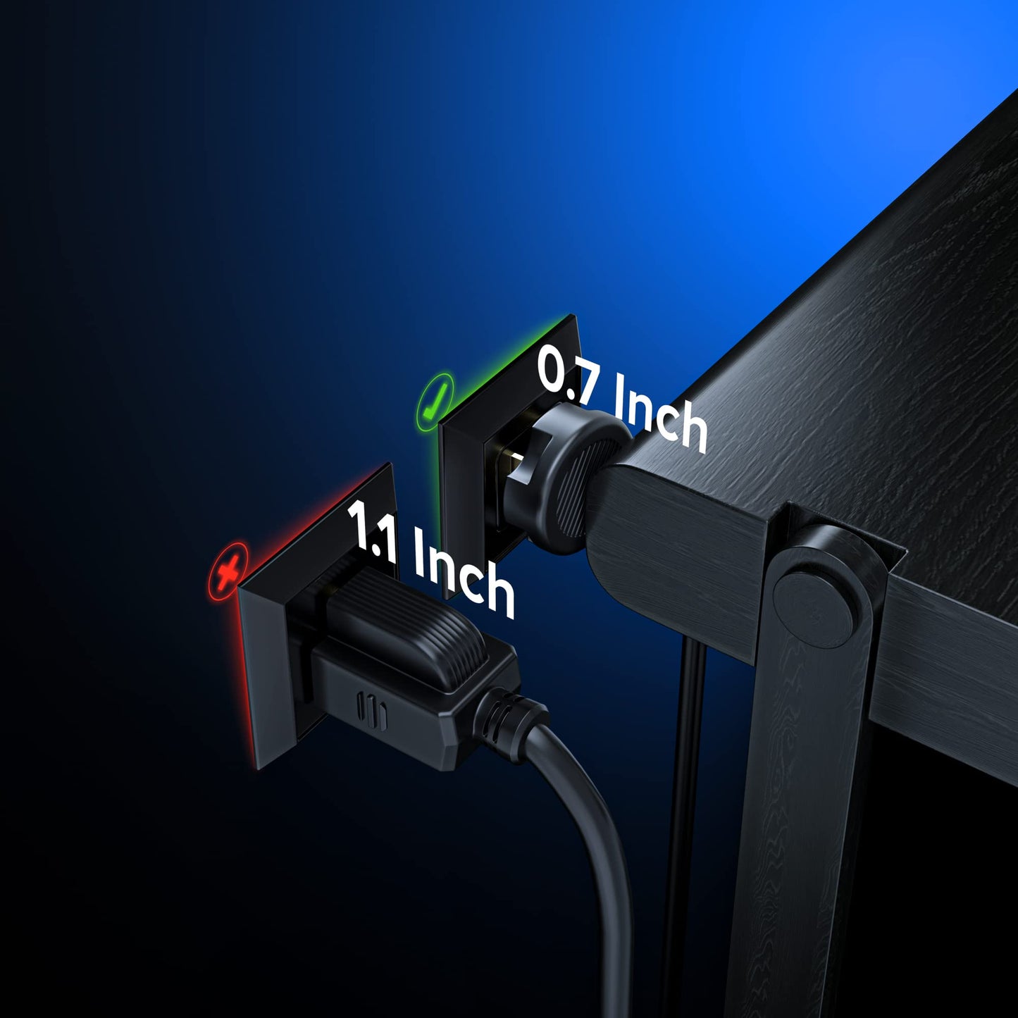 Maximm Extension Cord with on and Off Switch, Flat Plug Extension Cord with Multiple Outlets
