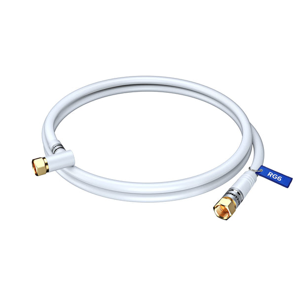Coax Trishield Straight to Angled Cable