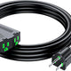 Maximm Heavy Duty 10 Gauge  Extension Cord Black, ETL Listed, 3 Prong Plug 3-Outlet Indoor Power Cord