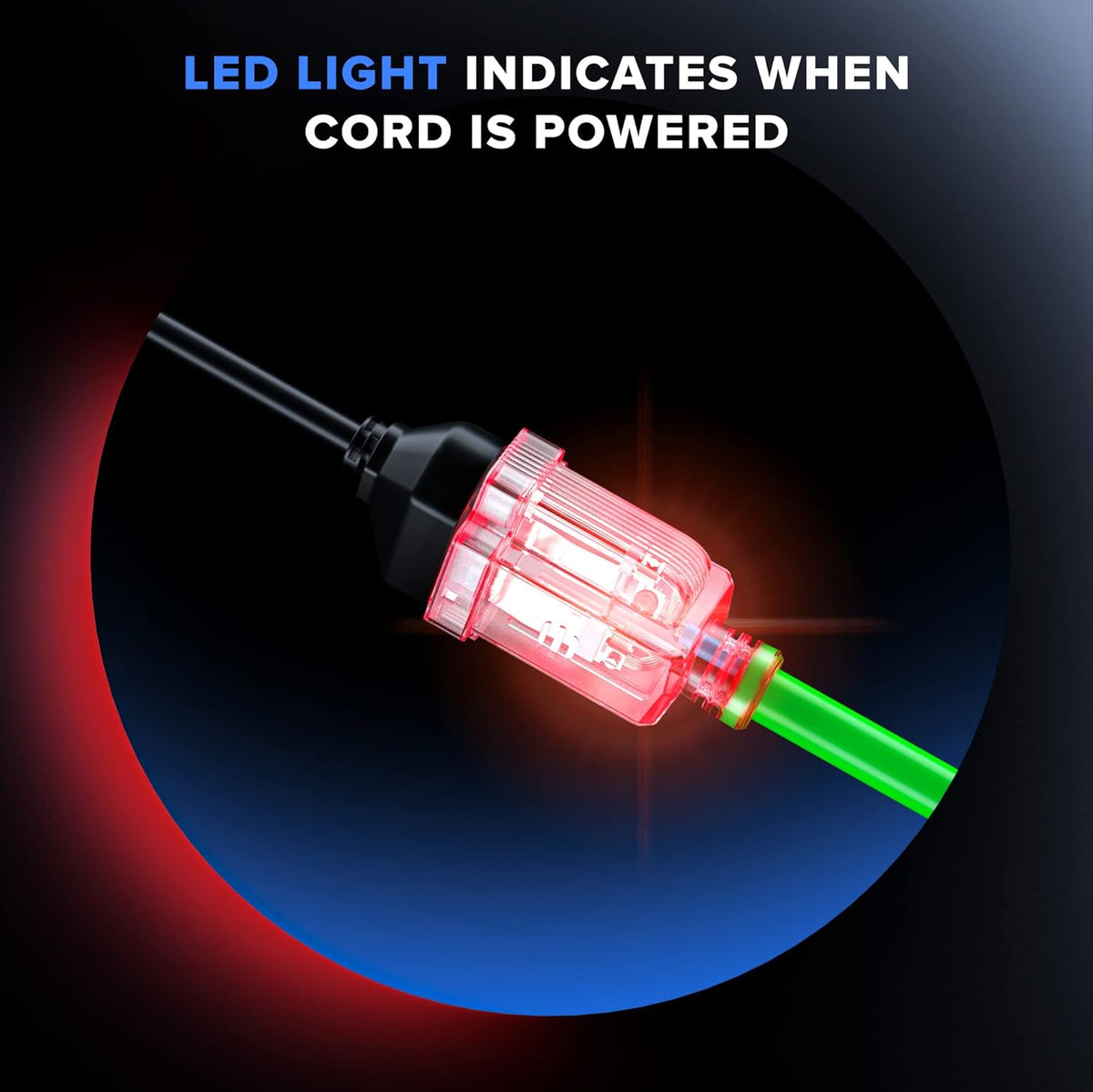 1-Outlet Lighted Extension Cord 16 Gauge