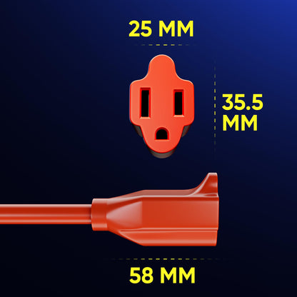1-outlet Rotating Flat Plug Extension Cord 16 Gauge