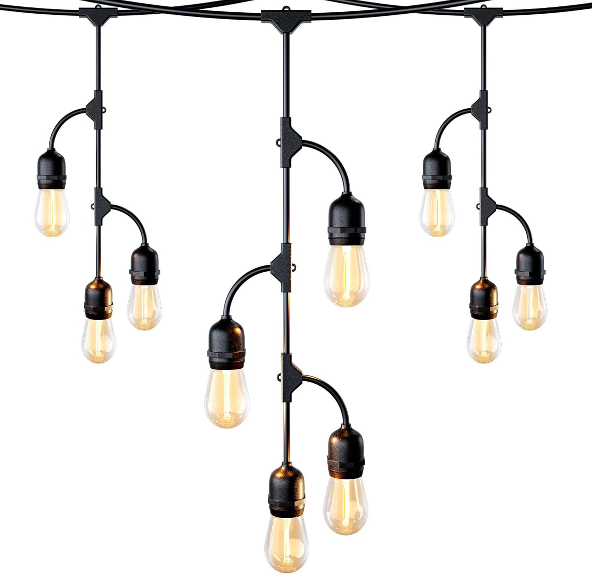 10-Bulb Outdoor Edison String Lights, Waterproof, Shatterproof, LED