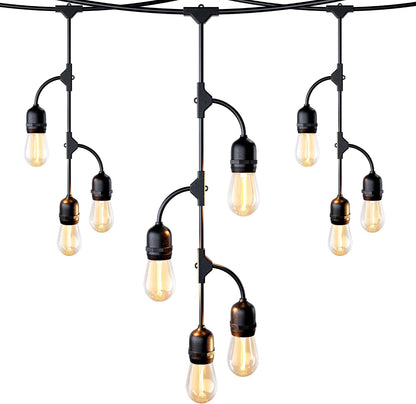 10-Bulb Outdoor Edison String Lights, Waterproof, Shatterproof, LED