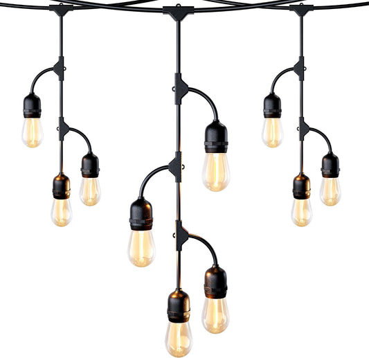 10-Bulb Outdoor Edison String Lights, Waterproof, Shatterproof, LED
