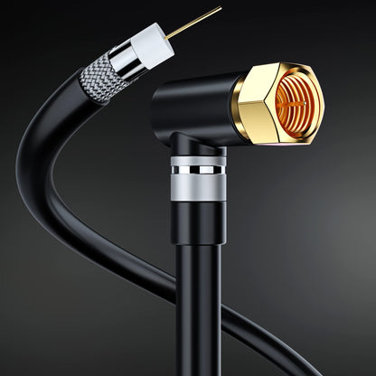 Coax Trishield Straight to Angled Cable