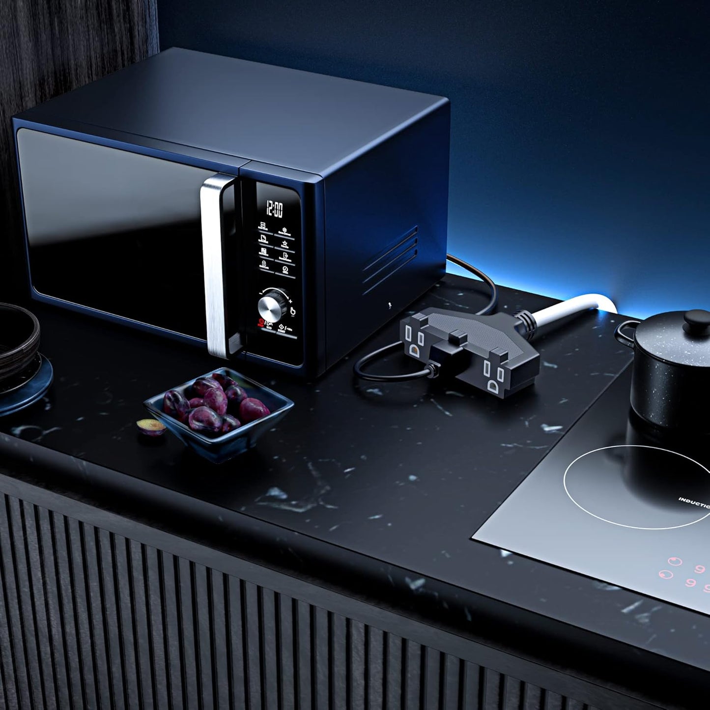 Extension Cord with 3 Outlets, 14 Gauge Indoor/Outdoor