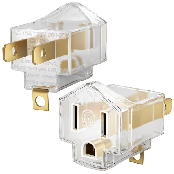 2-Prong to 3-Prong Grounding Adapter