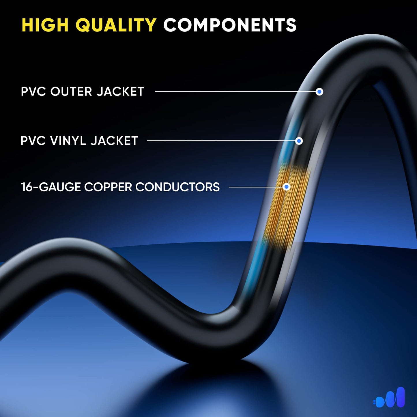 10 FT / Black, 15 FT / Black, 25 FT / Black, 30 FT / Black, 50 FT / Black