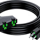 Maximm 10/3 Extension Cord, 10AWG Black, ETL Listed, 3 Prong Plug 3-Outlet SJTW Heavy Duty Indoor, Weather Resistant - Power Cord for Garden, Lawn, Appliances