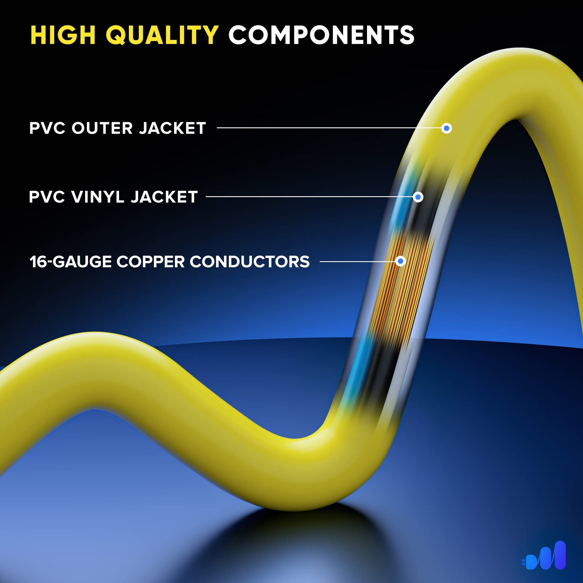 1 FT / Yellow, 3 FT / Yellow, 6 FT / Yellow, 10 FT / Yellow, 15 FT / Yellow, 25 FT / Yellow, 30 FT / Yellow, 50 FT / Yellow