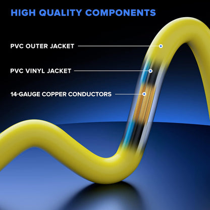 14AWG 3-Outlet Indoor/Outdoor Extension Cord