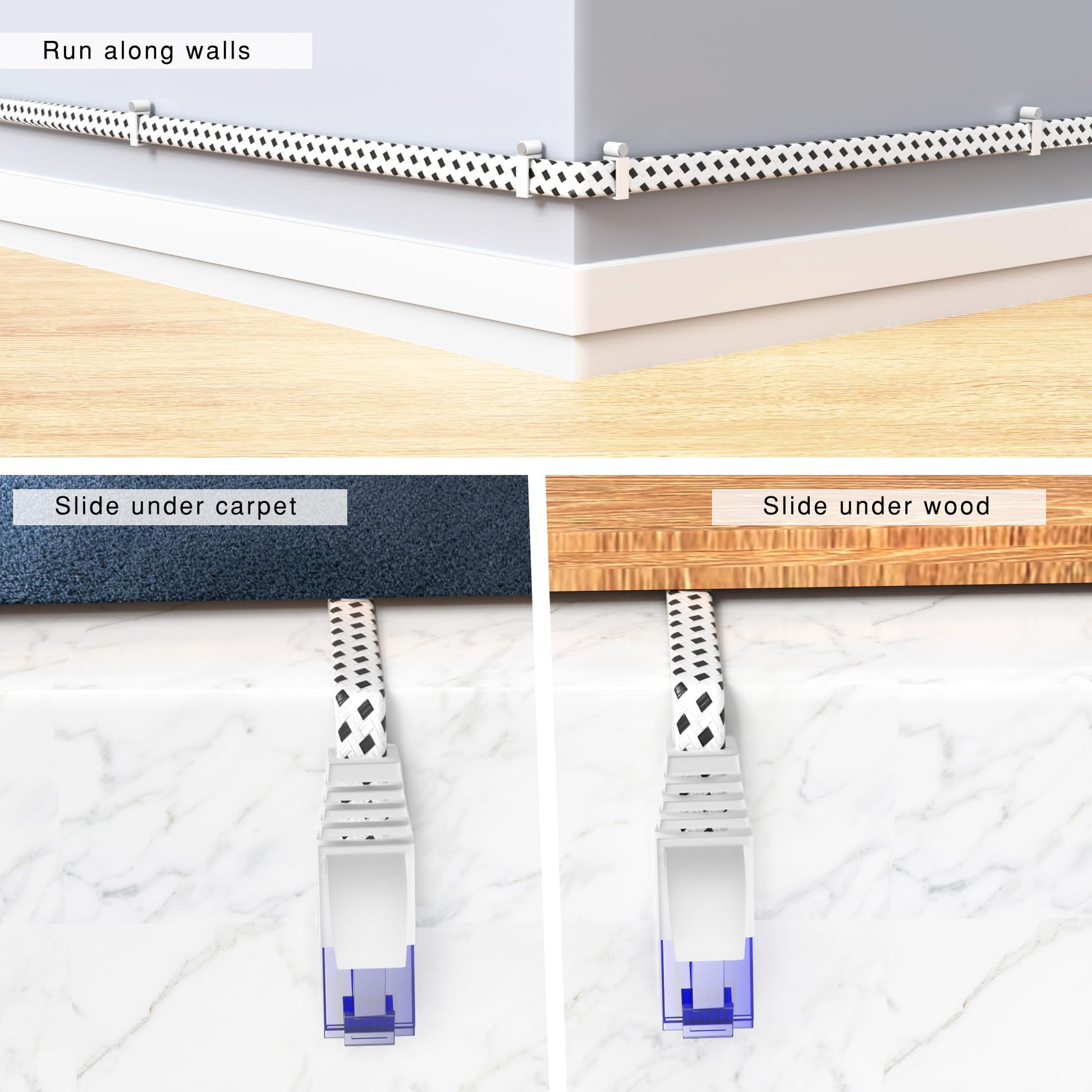 Braided White / 1 FT, Braided White / 3 FT, Braided White / 6 FT, Braided White / 8 FT, Braided White / 10 FT, Braided White / 12 FT, Braided White / 15 FT, Braided White / 25 FT