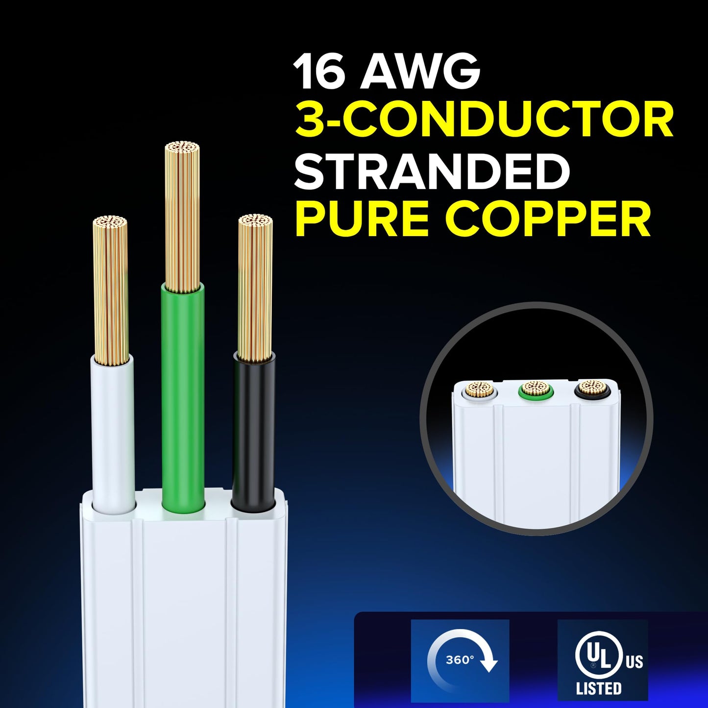 1 FT / White, 2 FT / White, 3 FT / White, 6 FT / White, 10 FT / White, 15 FT / White, 25 FT / White, 30 FT / White, 50 FT / White
