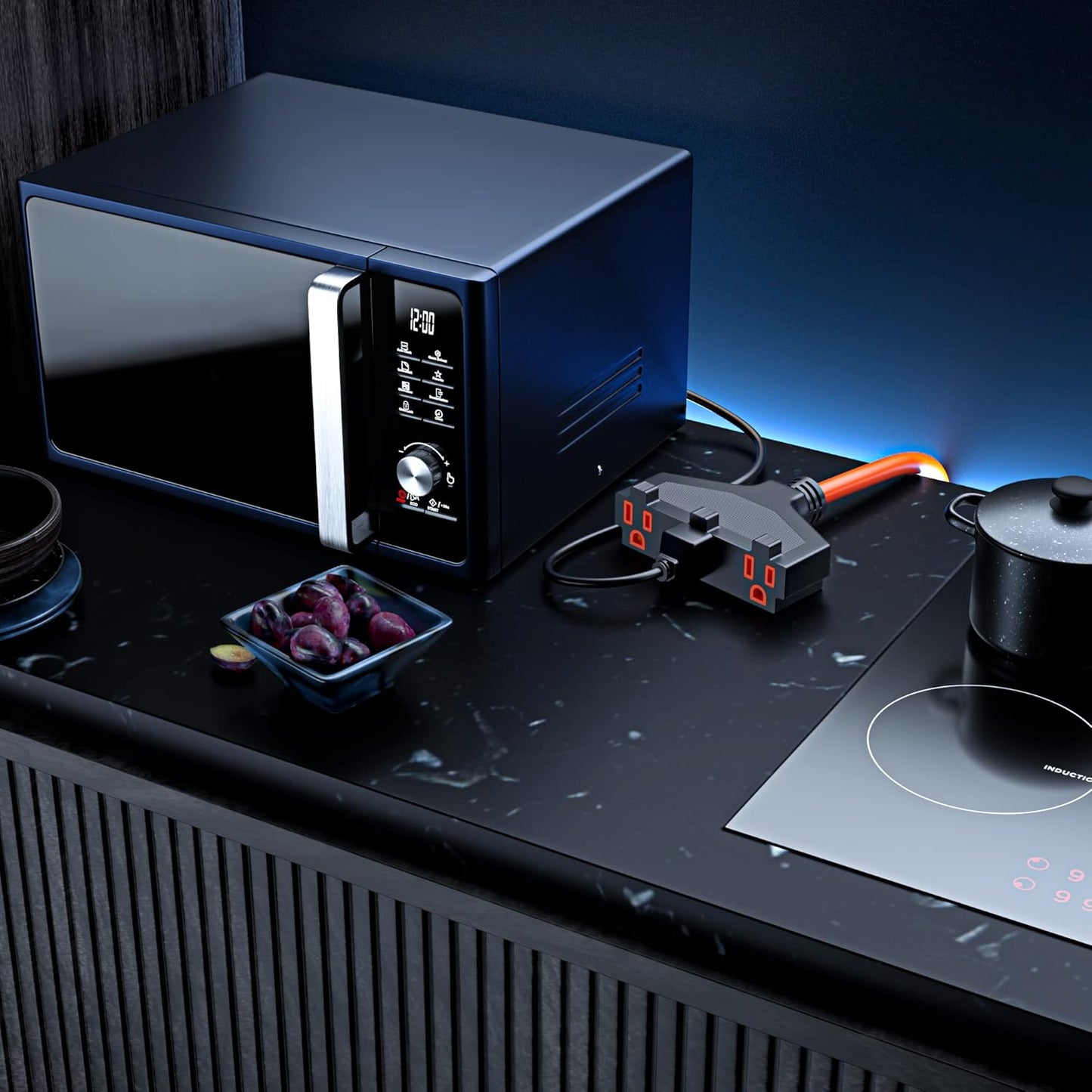 Extension Cord with 3 Outlets, 14 Gauge Indoor/Outdoor