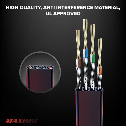 Maximm Cat8 Flat Ethernet Cable, High Speed LAN Internet Network