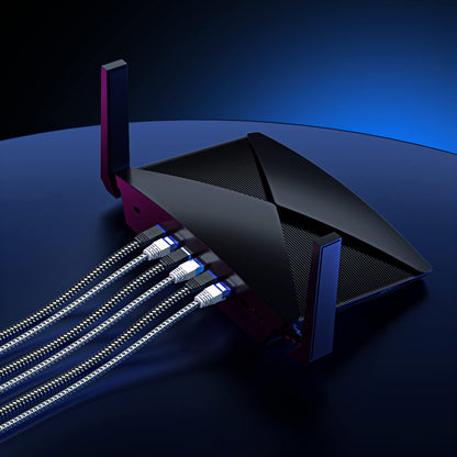 Cat7 Flat Braided Ethernet Cable