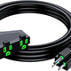 Maximm 10/3 Extension Cord, 10AWG Black, ETL Listed, 3 Prong Plug 3-Outlet SJTW Heavy Duty Indoor, Weather Resistant - Power Cord for Garden, Lawn, Appliances