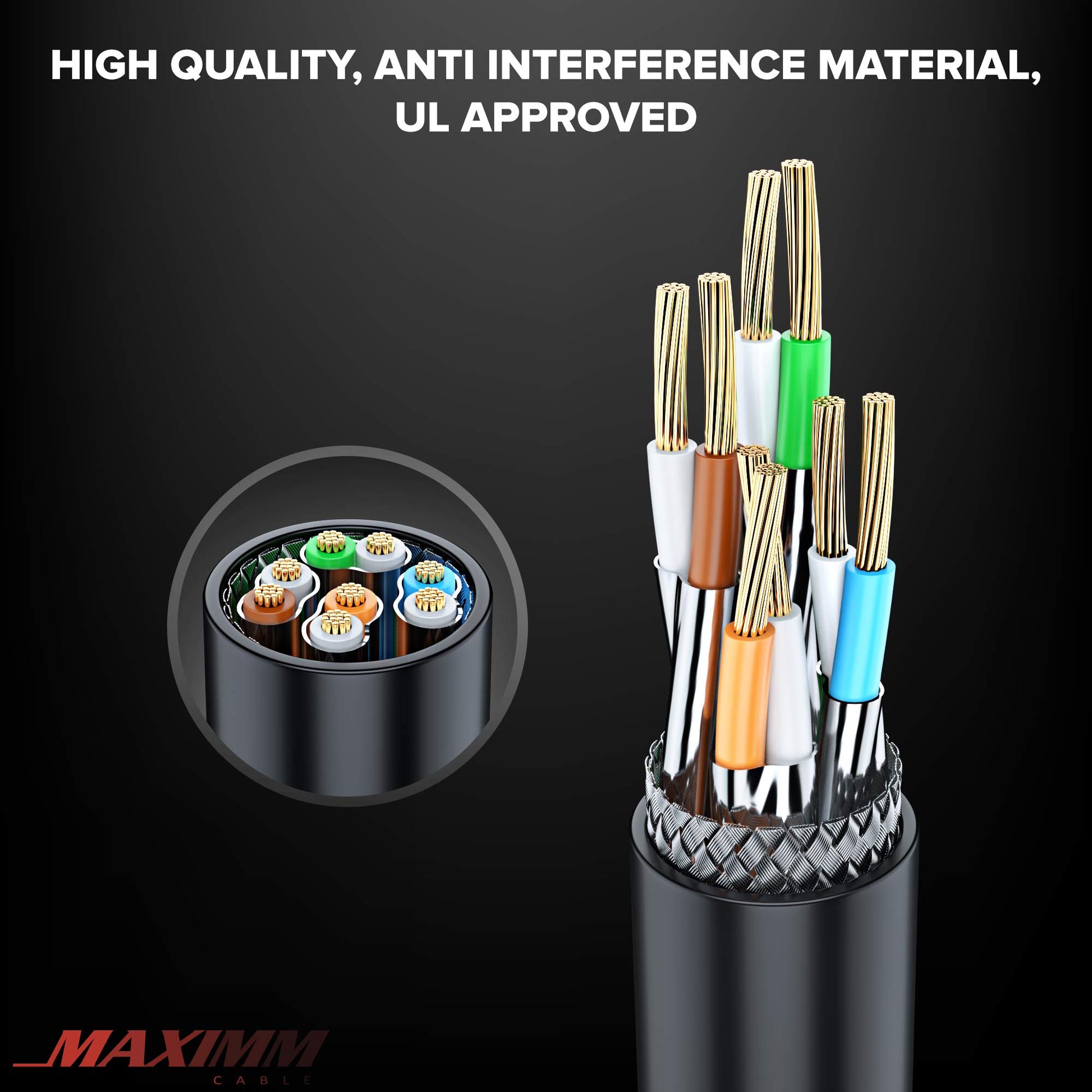 Black / 1 FT, Black / 1.5 FT, Black / 6 FT, Black / 10 FT, Black / 15 FT, Black / 20 FT, Black / 25 FT, Black / 50 FT, Black / 75 FT, Black / 100 FT, Black / 200 FT, Black / 250 FT, Black / 300 FT