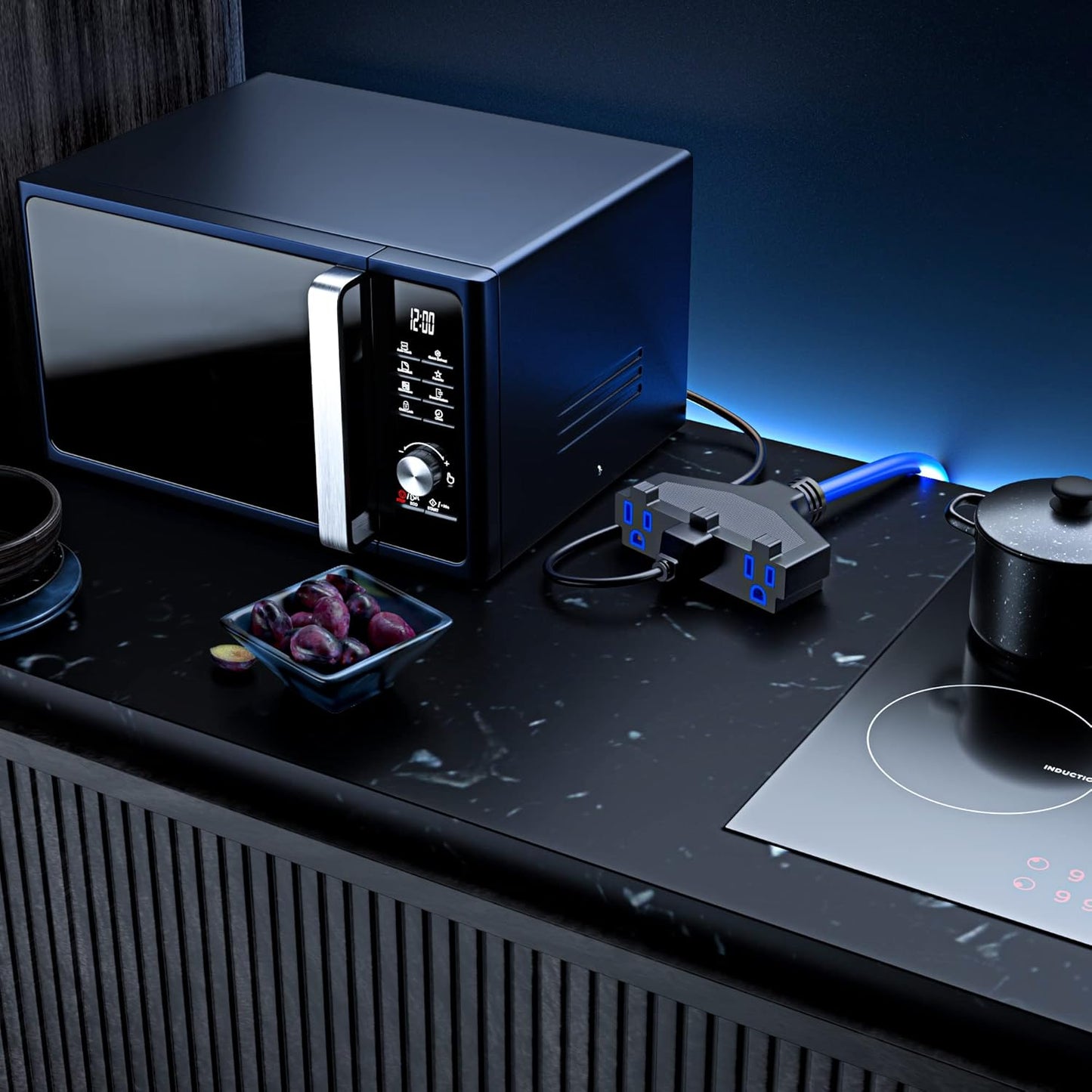 Extension Cord with 3 Outlets, 14 Gauge Indoor/Outdoor