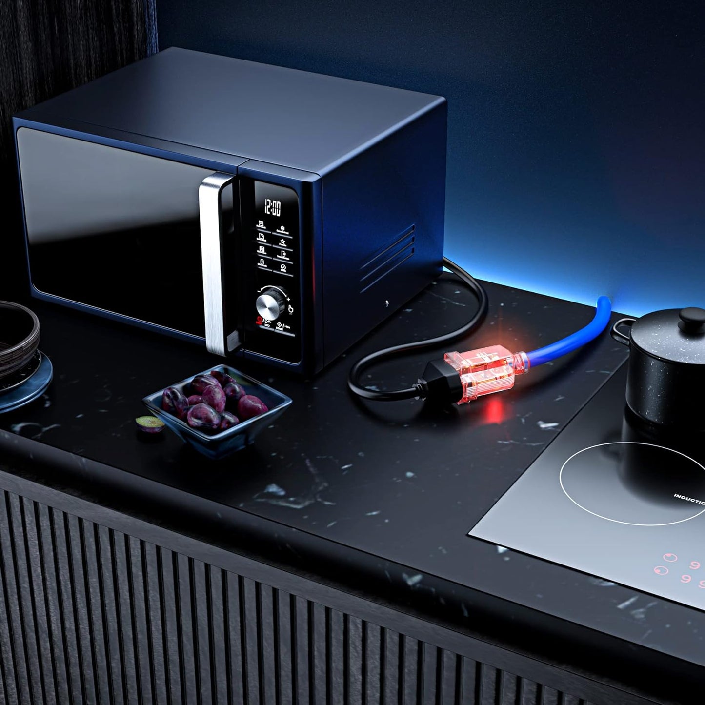 Extension Cord with Lighted Power Indicator Single Outlet 16 Gauge, SJTW, ETL Listed